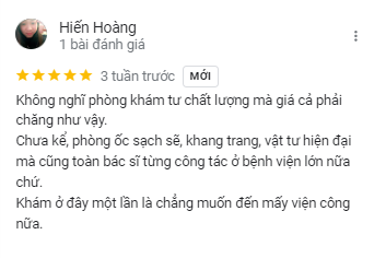 phản hồi của bệnh nhân khám phụ khoa