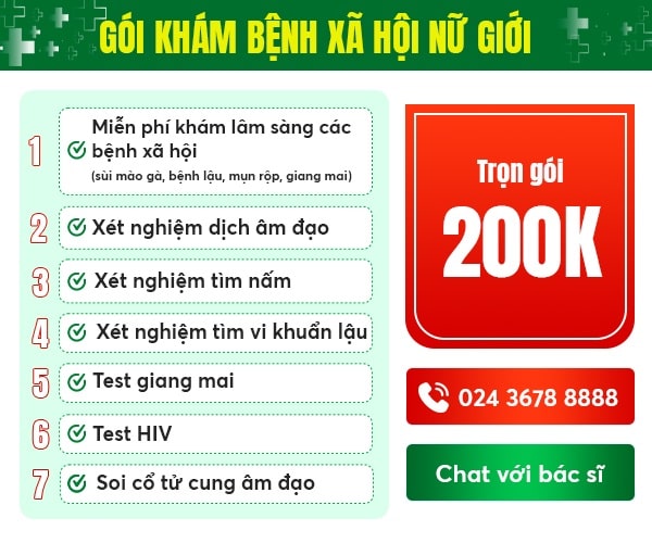 gói khám bxh nữ 200k