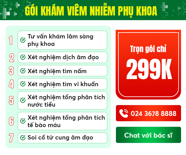Gói khám viêm nhiễm phụ khoa
